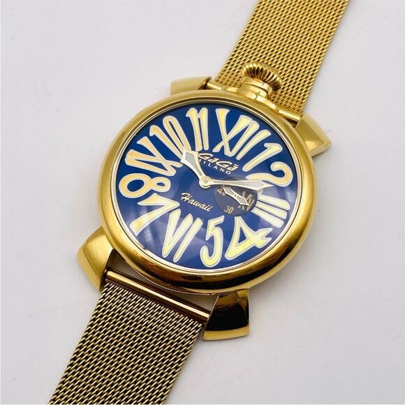 GaGa MILANO Manuale 46 Hawaii Limited Quartz Watch Rare Box & Papers - Picture 12 of 16